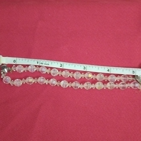 Vtg Estate Small Hand Crafted AB 2 strand bracelet w gorgeous Clasp - Picture 6 of 11